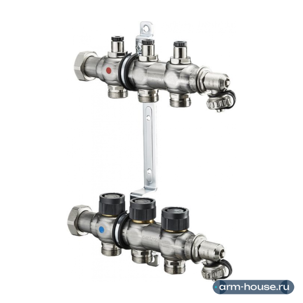 Коллектор Oventrop Multidis SF 1" 3хG 3/4 арт. 1406553(1405553) (три контура) с вентильными вставками