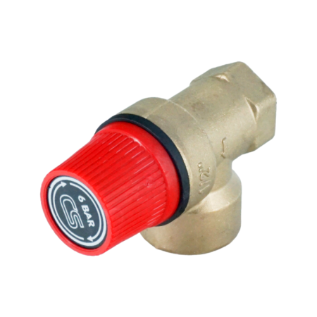 Клапан предохранительный мембранный ELSEN ESV06 1/2"х3/4" ВВ 6 бар, латунь