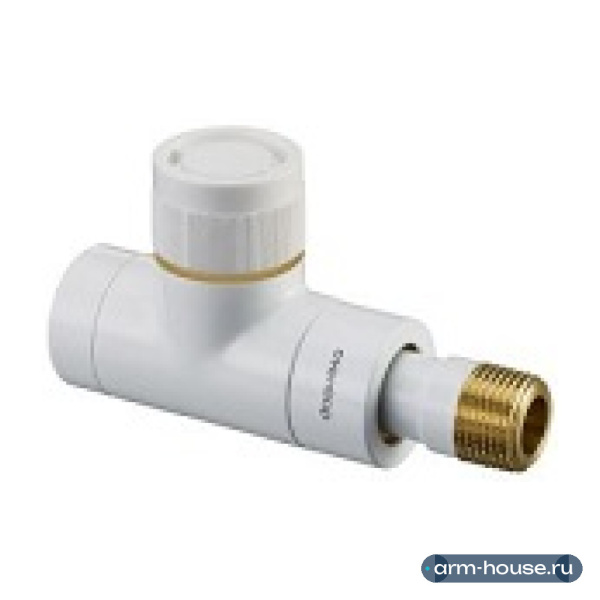 Вентиль термостатический проходной Oventrop Серия E, 1/2" (DN 15) M30x1,5, латунь, цвет белый
