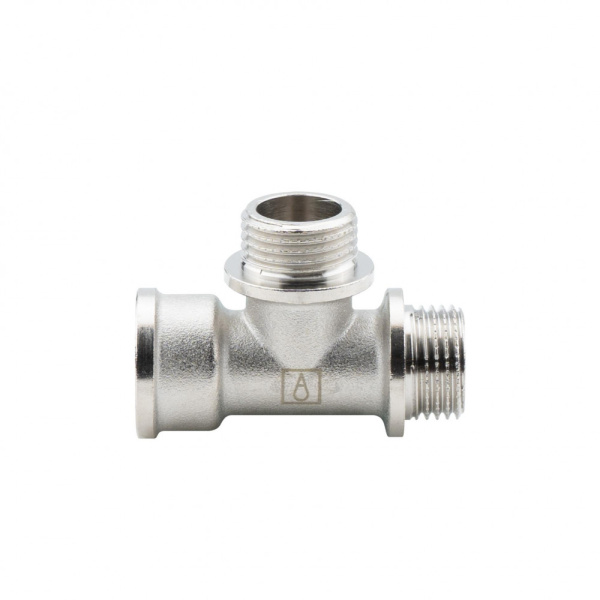 Тройник 1/2" ВР-НР-НР, никелированный Alato