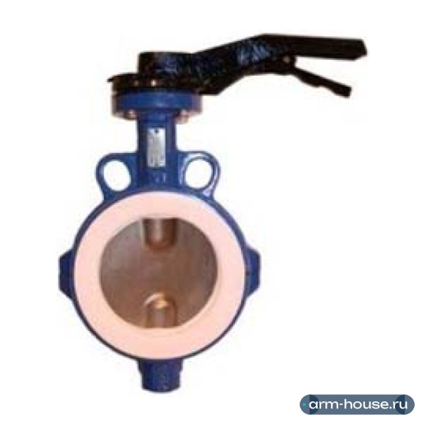 Затвор Tecofi дисковый поворотный межфланцевый с ручкой, PN16, DN100, корпус ковкий чугун, диск нж сталь, манжета PTFE