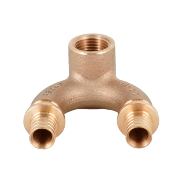 Угольник настенный проточный РЕХАУ RAUTITAN, 16/16-Rp 1/2", бронза (RX+), короткий