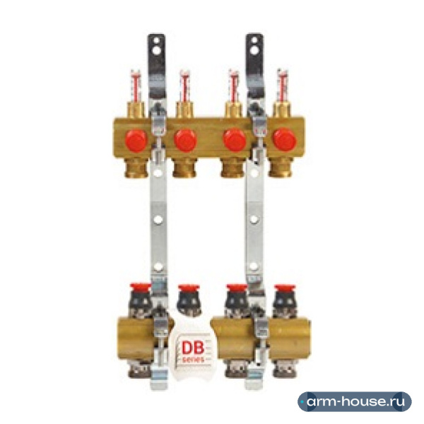 Коллекторный узел с динамическим регулированием Giacomini R553FDB 1"х3/4"E, 7 контуров