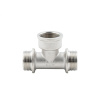Тройник 3/4" НР-ВР-НР, никелированный Alato