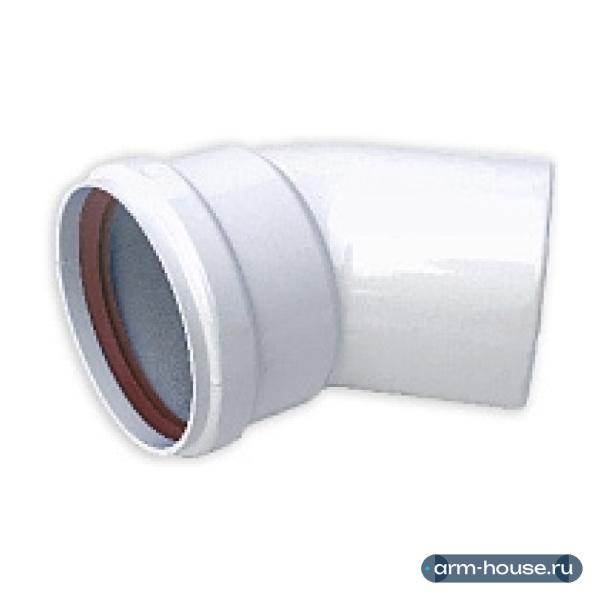 Колено Мега Опт 45 градусов диаметр 80 mm PP-R (condensing)