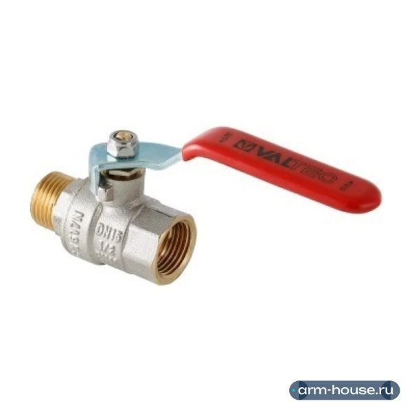 Кран шаровой Valtec Base 1/2" ВР/НР ручка-рычаг (арт. VT.215.N.04)