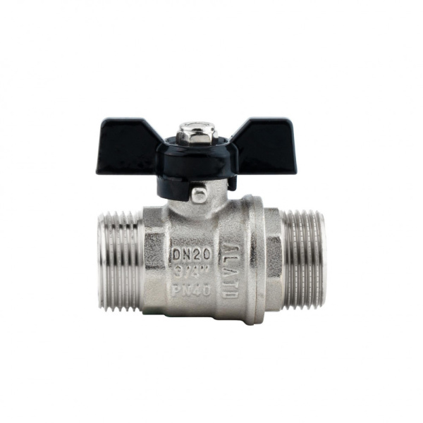 Кран шаровой 3/4", неполнопроходной, НР/НР, ручка бабочка